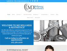 Tablet Screenshot of mdwellnessandaesthetics.com